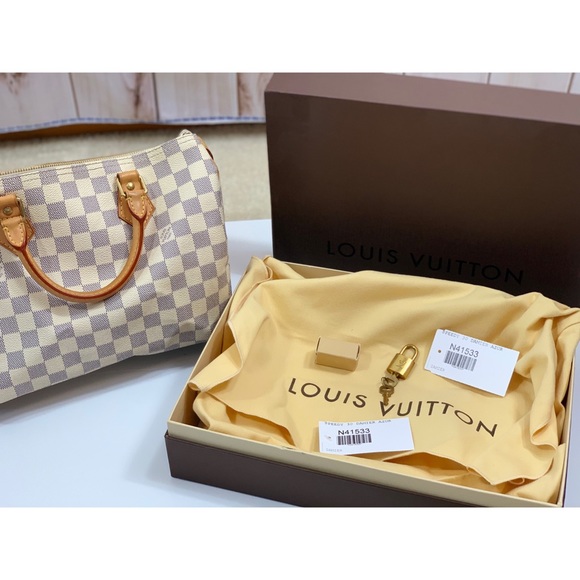 Authentic Louis Vuitton Damier Azur Speedy 30 - Picture 8 of 8